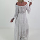 Boho Embroidered Dress - White