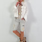 Boho Jacke mit Paillettendetails - weiss