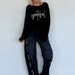 Trui Grateful - zwart