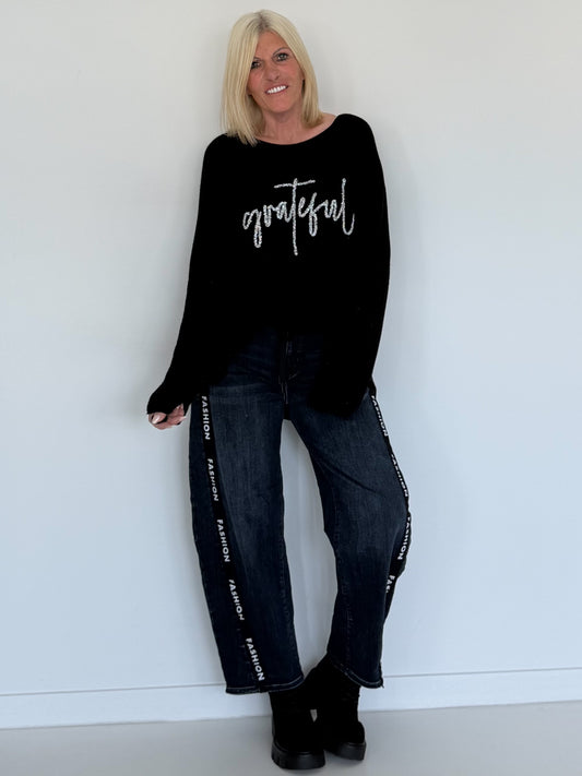 Pullover Grateful - schwarz