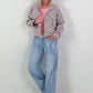 Short quilted jacket Leo - beige-pink