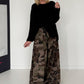 Palazzo-Sweathose in Camouflage-Look - taupe-mehrfarbig