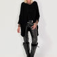 Soft Oversized Chunky Knit Jumper - black