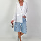 Lichte blazer met kleppen - wit