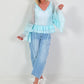 Light tunic with ruffles - mint