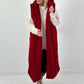 Long vest model "Leo Layers" - bordeaux