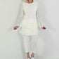 Spitzentunika/Kleid mit Eingriffstaschen - weiss