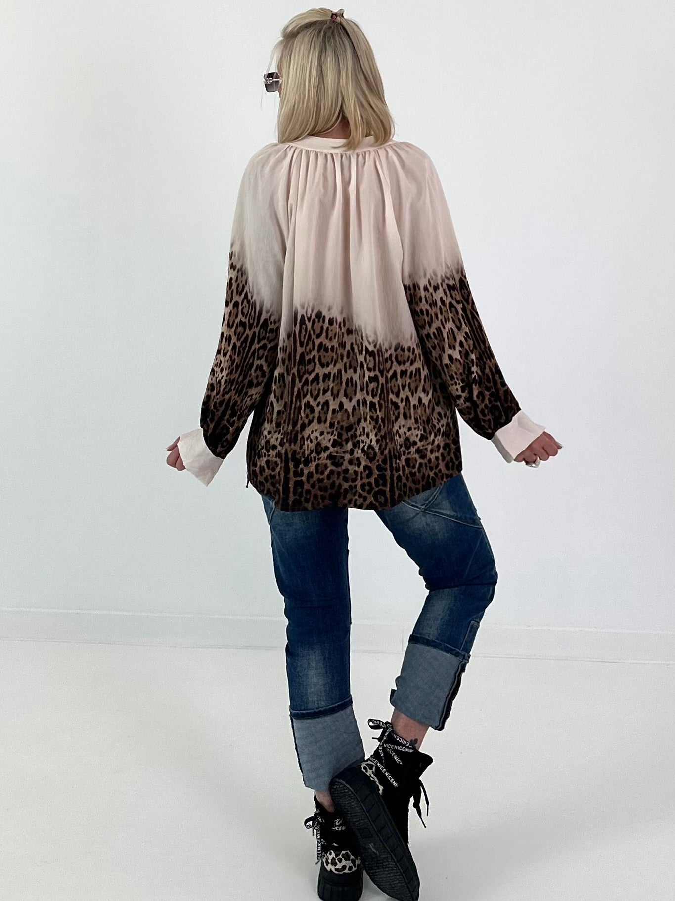 Tuniek met luipaardprint - luipaard-beige