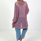 Häkeljacke mit Lurex - rosa