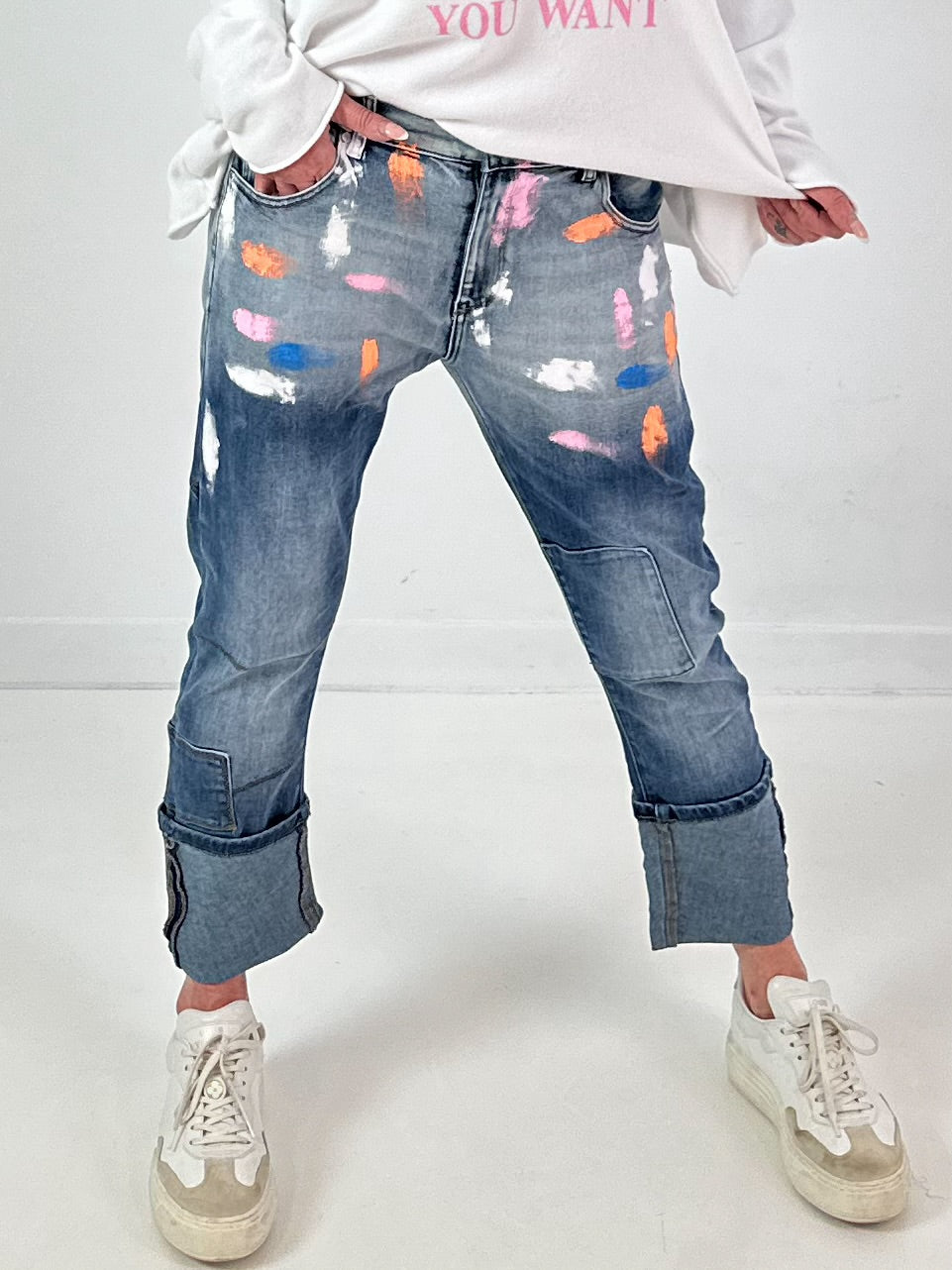 Jeans model "Pastel Brush" - denim