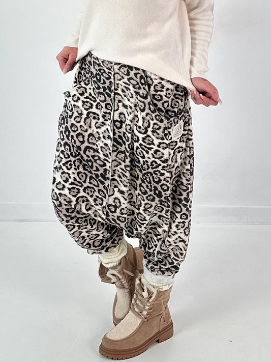Harem pants model "Deep&amp;Wild" - beige-multicoloured