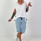 T-Shirt with side eyelets - white