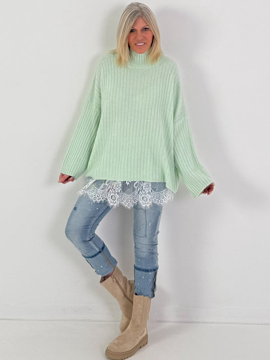 Pullover Modell "Feather Touch" - mint ( lieferbar ab 22.01.25)