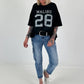 Sweater mit Vintage-Print - schwarz