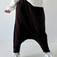 Haremhose mit Knopfdetails - mokka