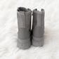 High-top sneakers in suede look with rhinestones - grey