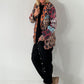Printed blazer with rhinestones - leo - multicolored