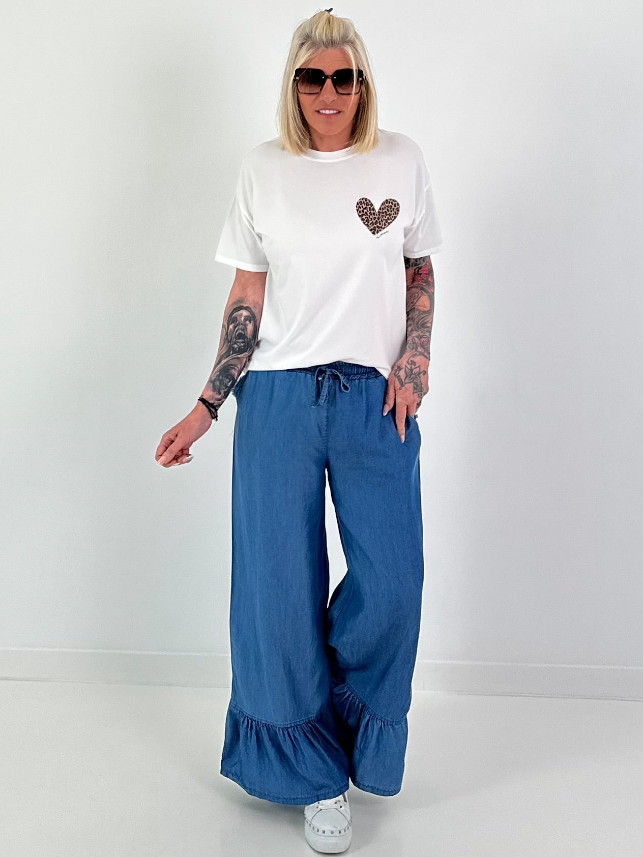 T-Shirt Amour Leo - weiss-beige