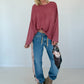 Oversized Shirt stone washed - berry