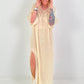 Ibiza Kleid mit Häkeleinsätzen - beige