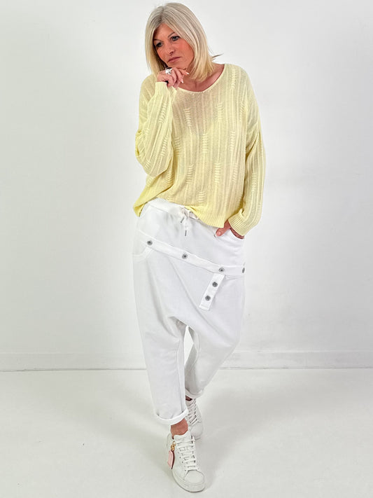 Strickpullover Modell "Soft Breeze" - gelb