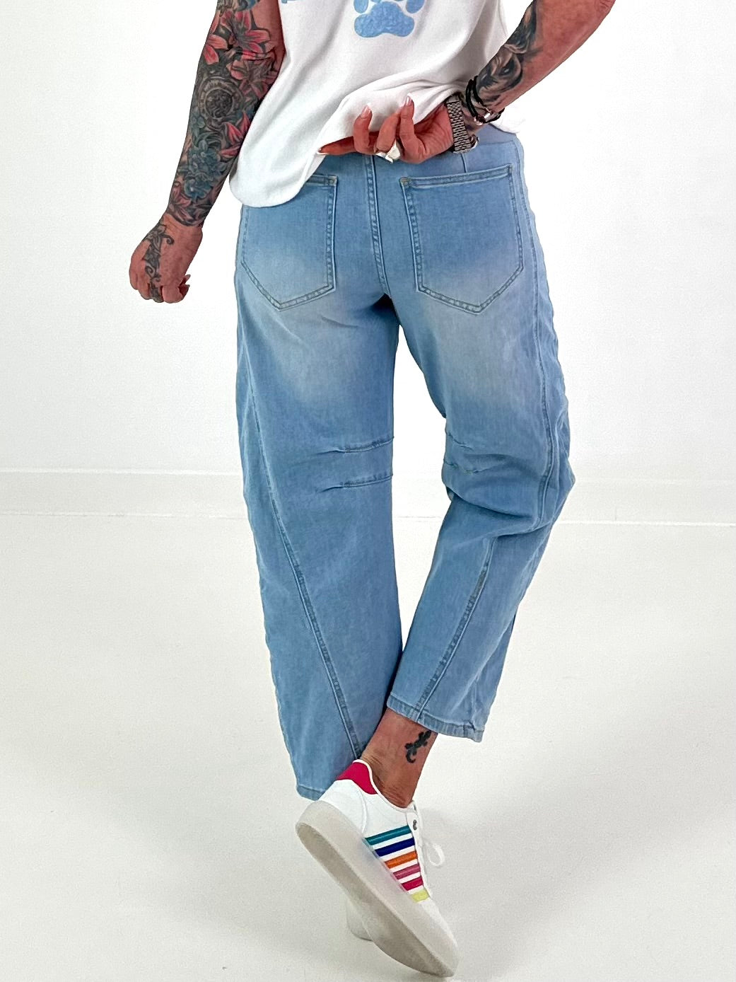 Flesje jeans - licht denim