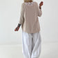 Leichte Feinstrickjacke mit Knopf- beige