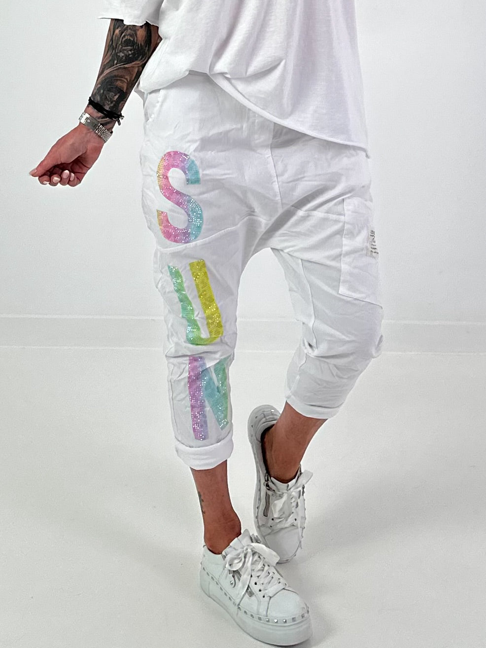 Baggy Hose Sun - weiss
