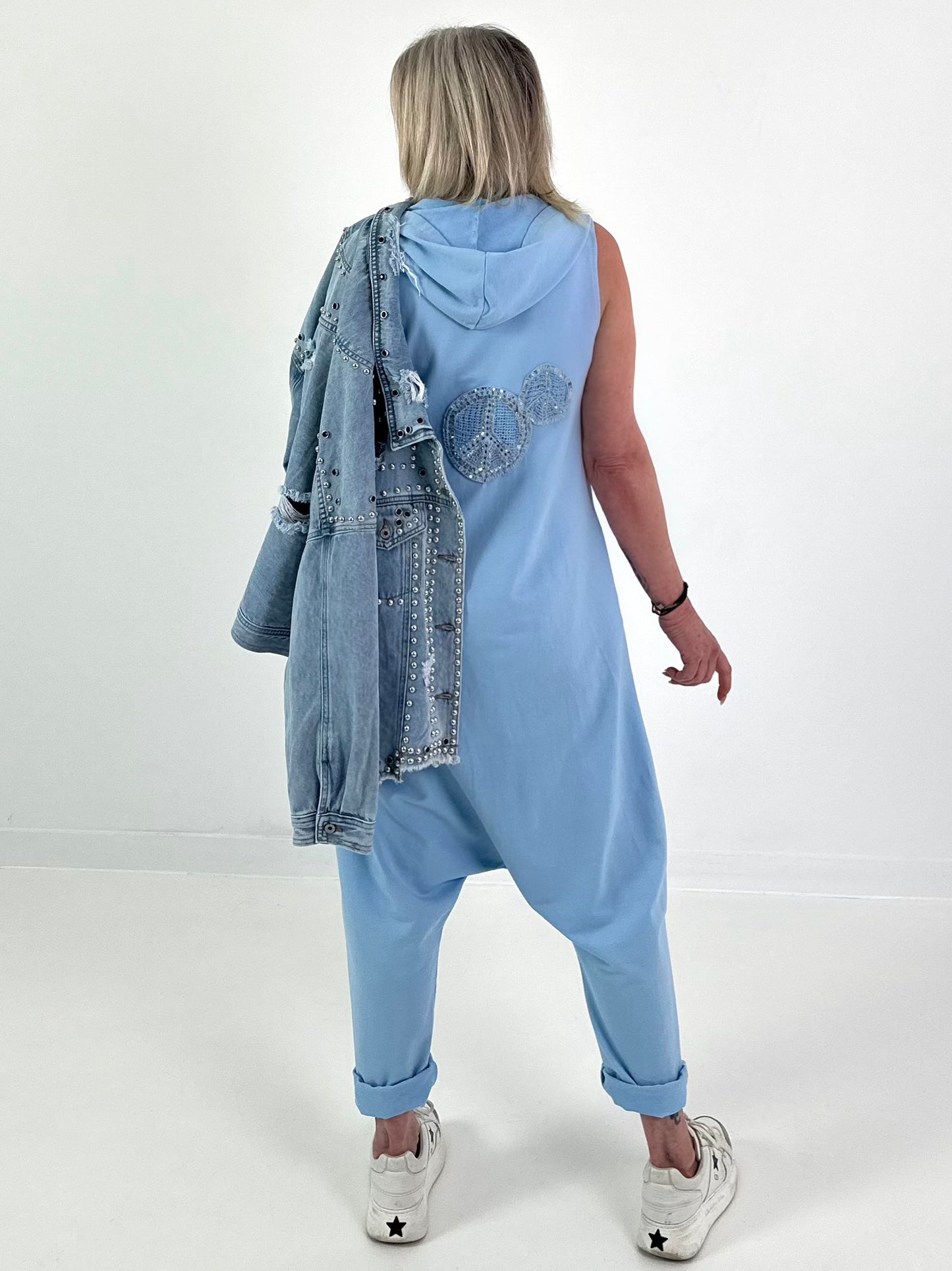 Jumpsuit Peace - hellblau