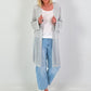 Crochet jacket with Lurex - grey