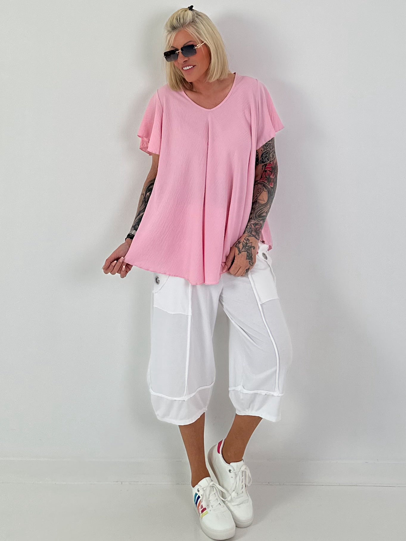 Light Structured T-Shirt - pink
