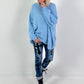 Oversized sweater model "Snuggle Arctic" - ice blue