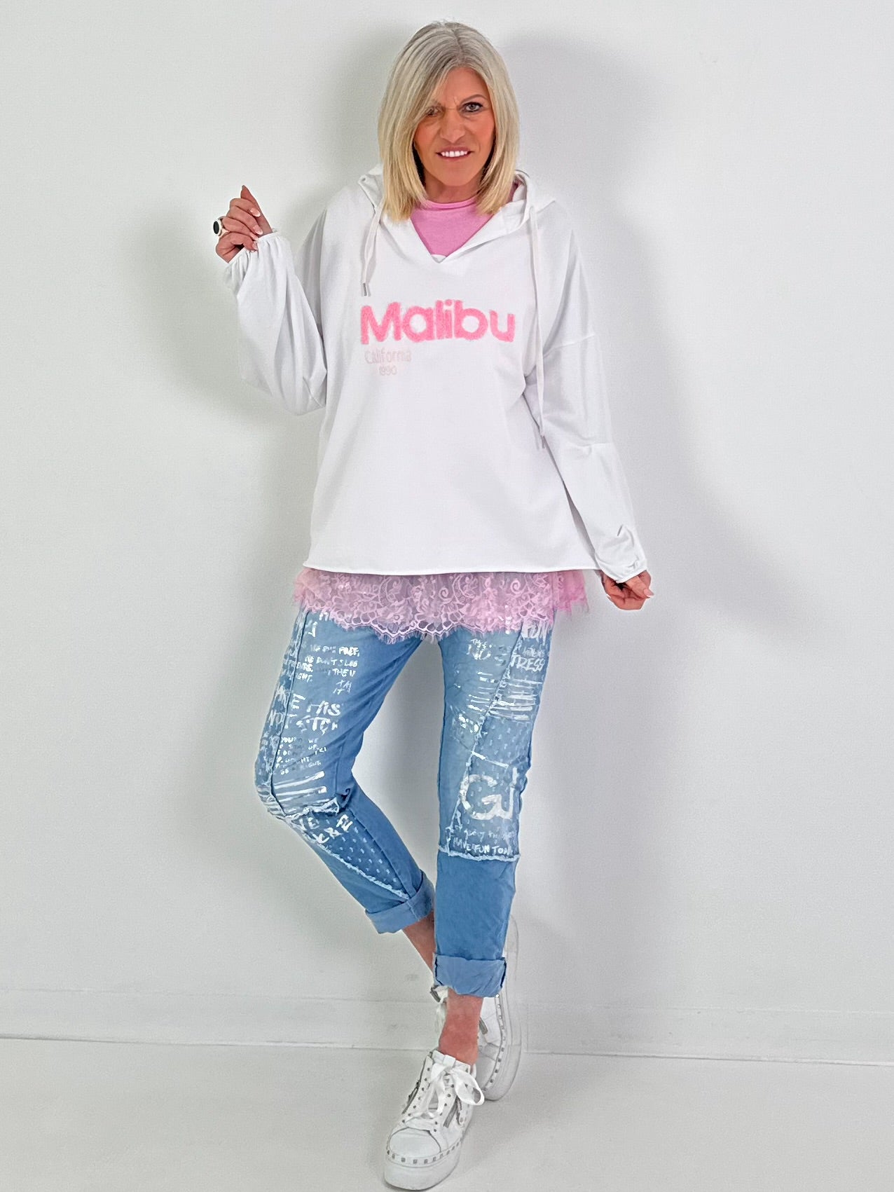 Hoodie Malibu - weiss