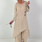 Linen two-piece set - beige
