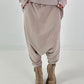 Haremhose mit aufgesetzter Tasche - beige