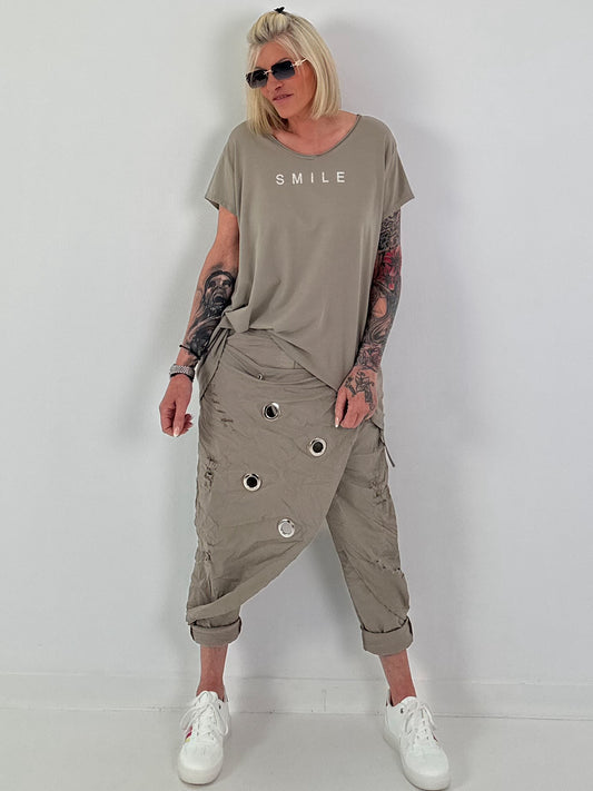 T-shirt Smile - taupe