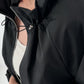 Ballon Jacke mit raffiniertem Kragen - schwarz