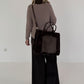 Stylische Felltasche - mokka