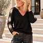 Pullover mit Strass-Applikationen - schwarz