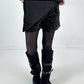Shorts with overlay and sequins, model "Glam Motion" - black
