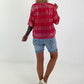Pailletten Shirt mit Streifen - pink-rosa
