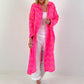 Long Muslin Blouse - neon pink