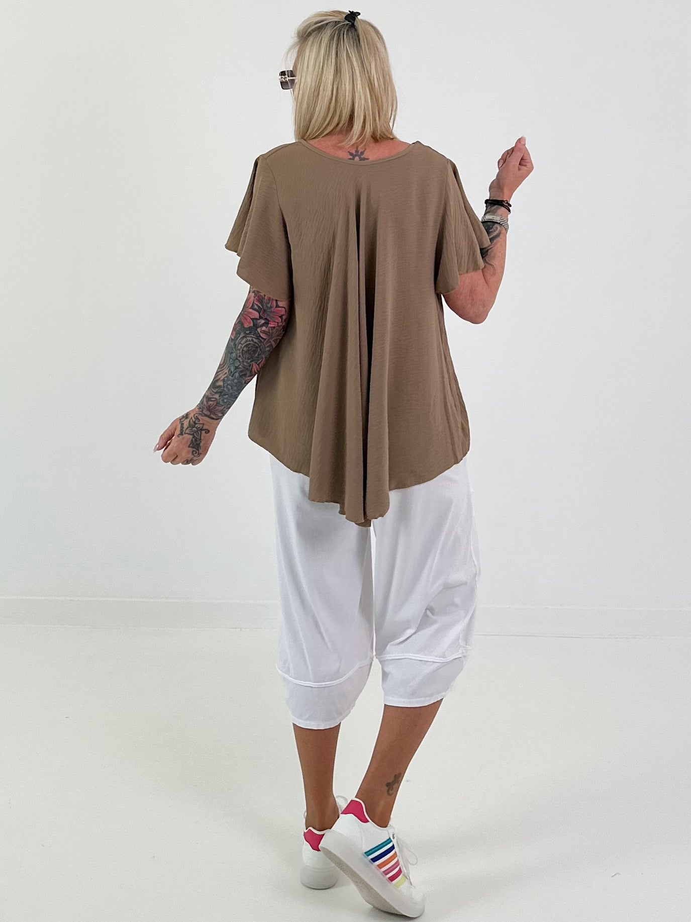 Light Textured T-Shirt - Taupe
