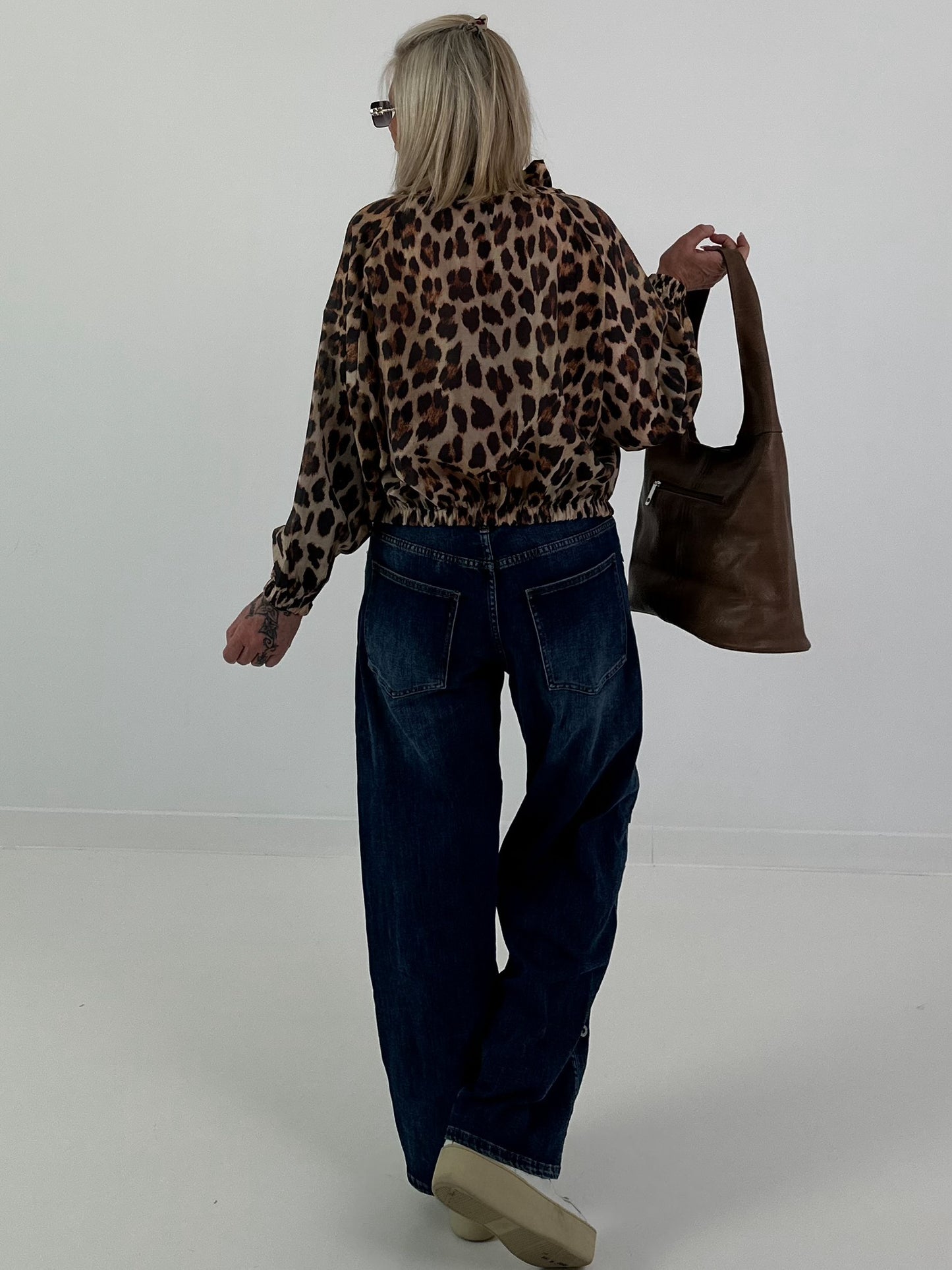 Blouse jacket with leopard print - leopard - multicolored