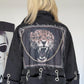 Stylischer Mantel 3 Looks Leopard - used-black