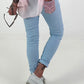 Broek met sterren - lichtblauw
