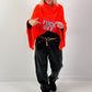 Poncho Pullover Model "Soul Warmer" - orange