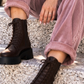 Weiche Ballon-Cordhose mit Gürtel - stone-washed-altrosa