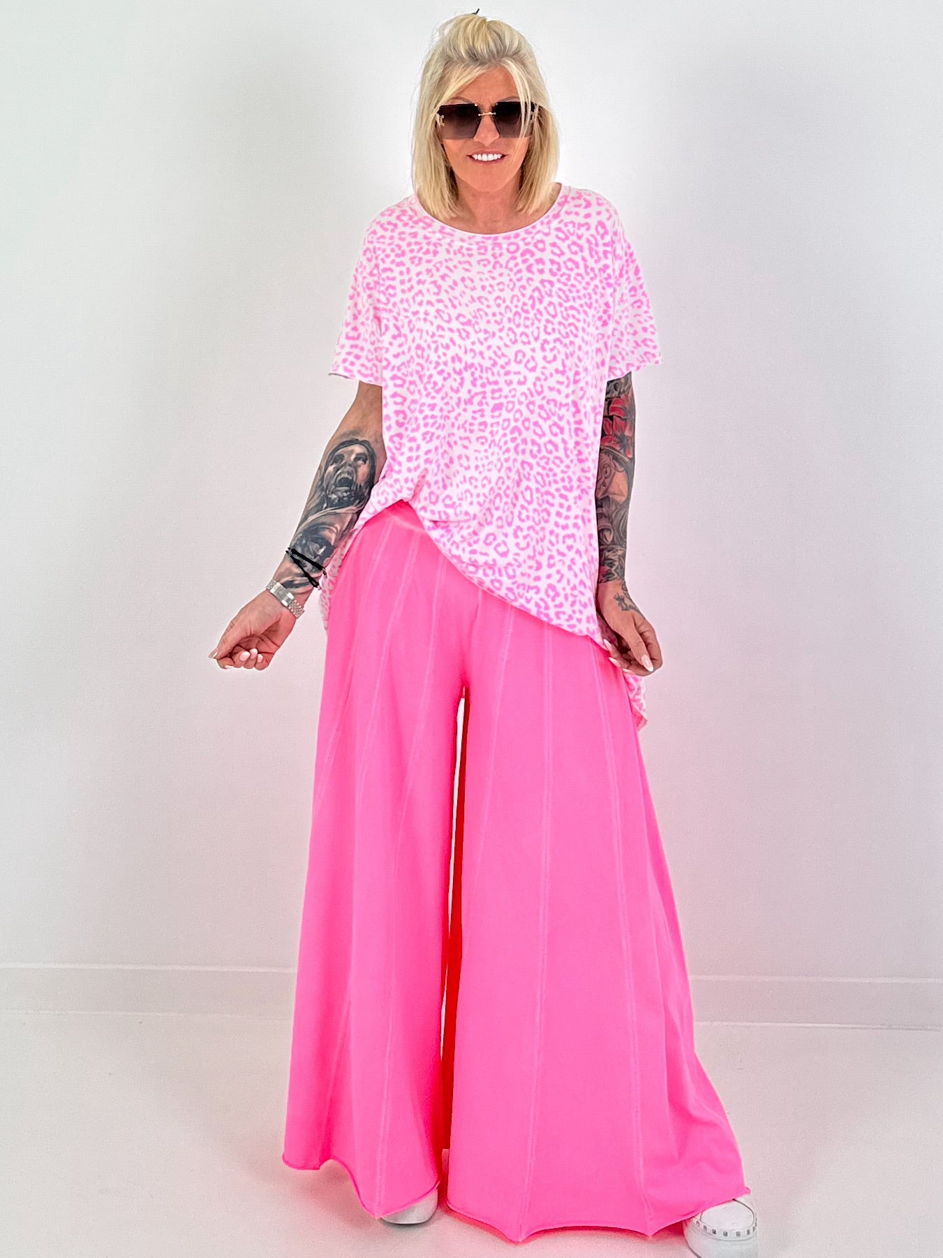 T-shirt Leo - white-pink