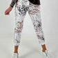 All-over patterned trousers - white-multicoloured